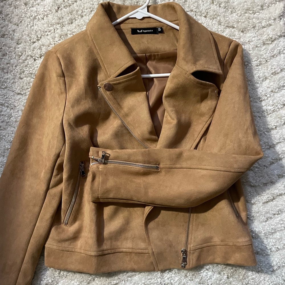Women’s tan Moto jacket